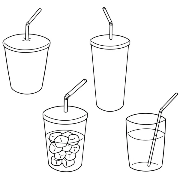 Insieme vettoriale della tazza della bevanda — Vettoriale Stock