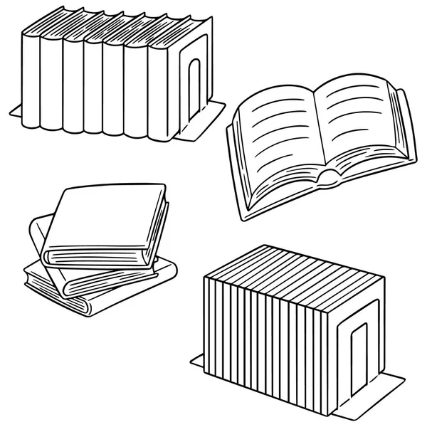 Vektor-Reihe von Büchern — Stockvektor