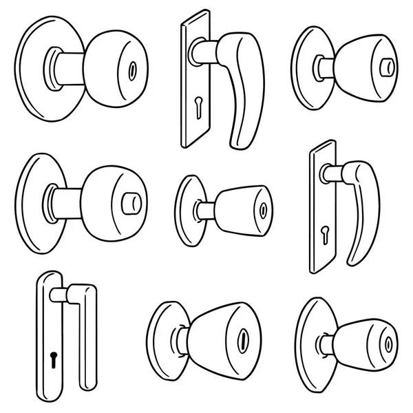 Векторний набір дверних ручок — стоковий вектор