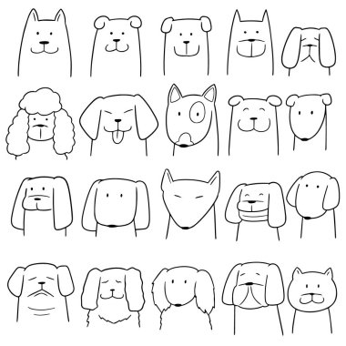 vektör köpek kümesi