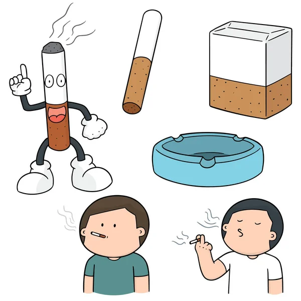 Vektor-Set von Zigaretten — Stockvektor