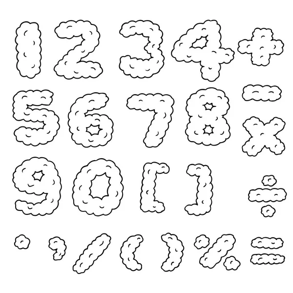 Векторный набор чисел — стоковый вектор