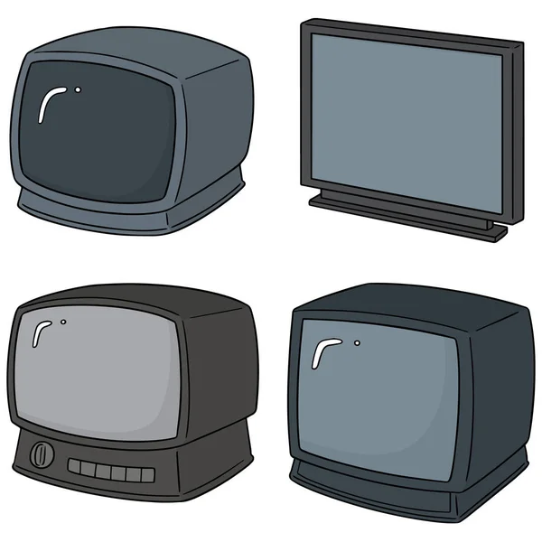 Televizyon vektör kümesi — Stok Vektör