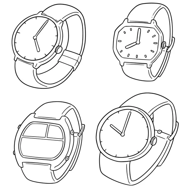 Vector set of watch — Stock Vector