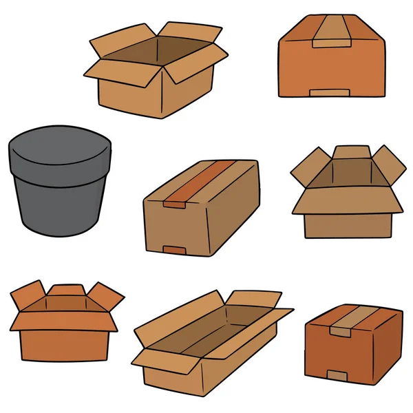 Vector conjunto de caja — Archivo Imágenes Vectoriales