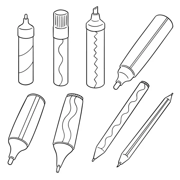 Vector set pennen — Stockvector