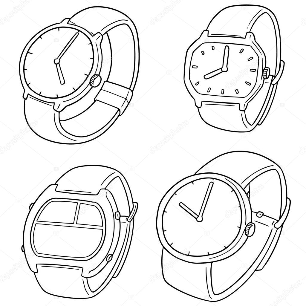vector set of watch