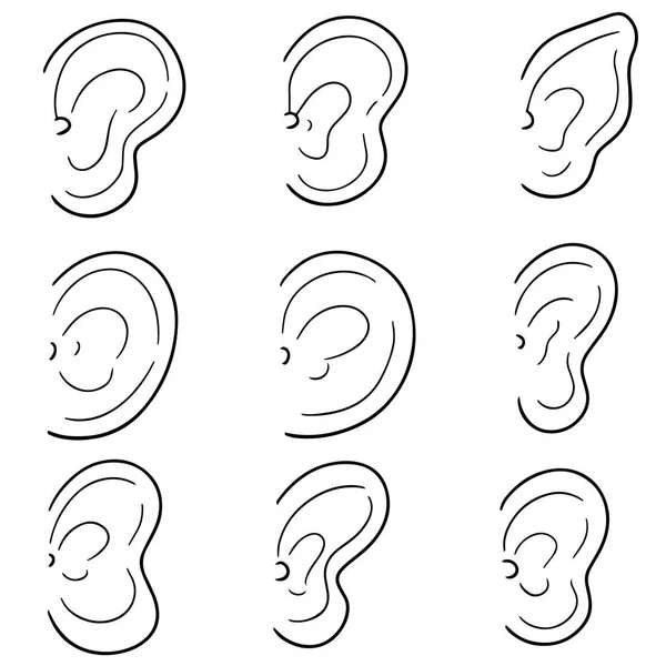 耳のベクトルを設定 — ストックベクタ