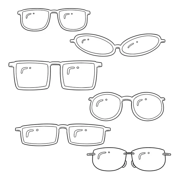 Vektor sor szemüveget — Stock Vector