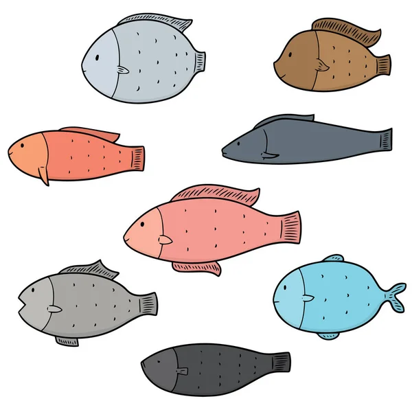 Wektor zestaw ryb — Wektor stockowy