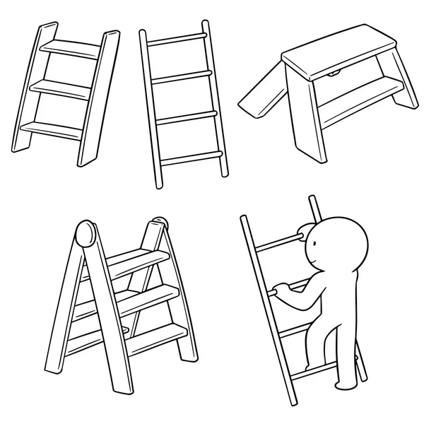 Vector set of ladders — Stock Vector