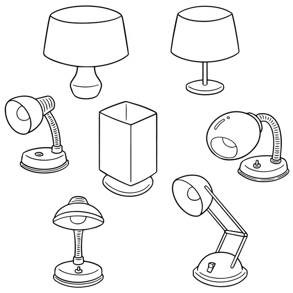 Ensemble vectoriel de lampe — Image vectorielle