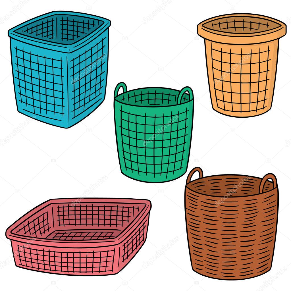 vector set of basket