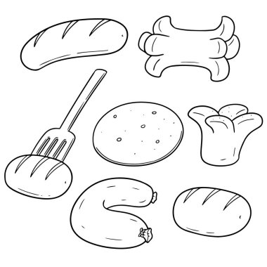 vektör sosis kümesi