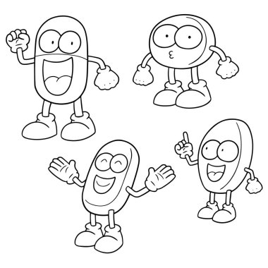 İlaç çizgi filminin vektör kümesi