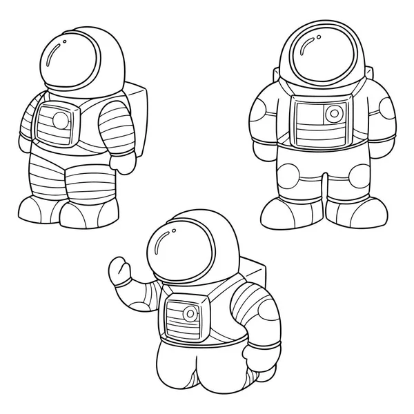 Vector conjunto de astronautas — Archivo Imágenes Vectoriales