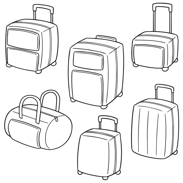 Ensemble vectoriel de valise — Image vectorielle