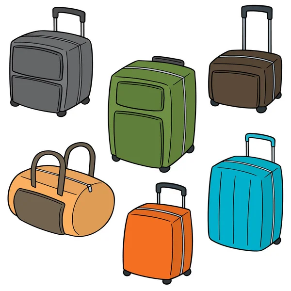 Vector set of suitcase — Stock Vector