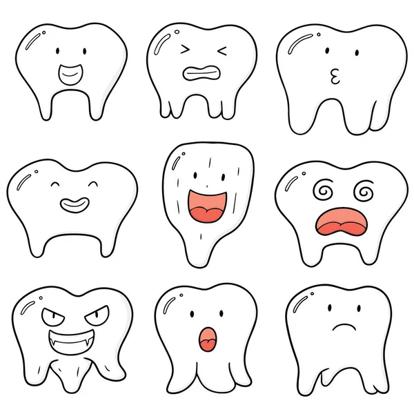 Vector set of tooth — Stock Vector