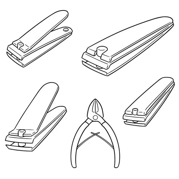 Vektor sadu nail clipper — Stockový vektor
