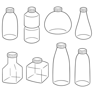 vektör set şişe