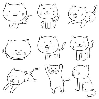 vektör kedi kümesi