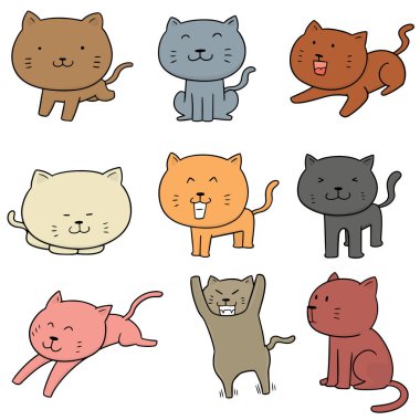 vektör kedi kümesi