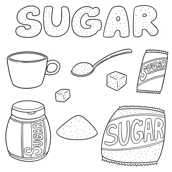 Векторний набір цукру — стоковий вектор
