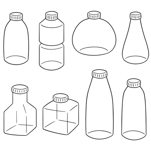 Векторный набор бутылок — стоковый вектор