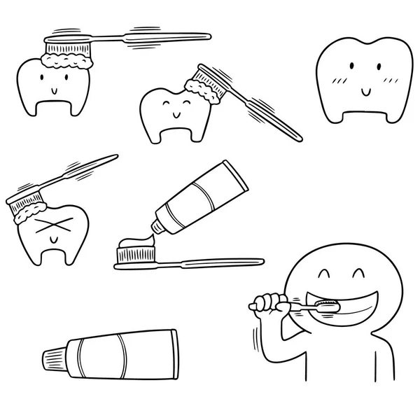 Vektorová sada zubů — Stockový vektor