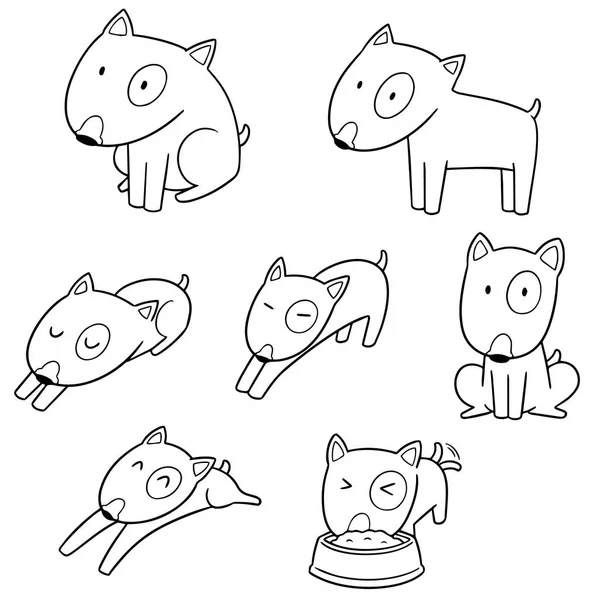 köpek, boğa korkunç vektör kümesi