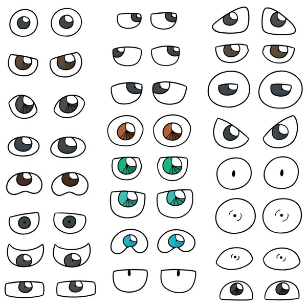 Vektor uppsättning av ögon — Stock vektor