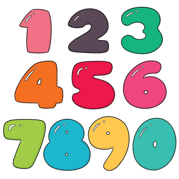 Vector set of number — Stock Vector