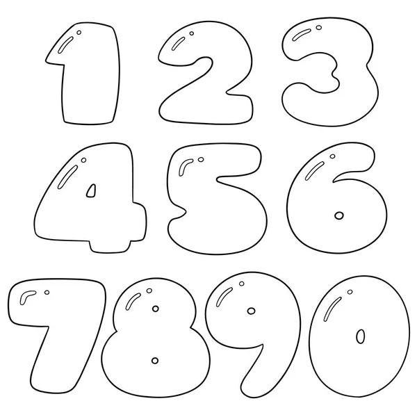 Векторний набір чисел — стоковий вектор