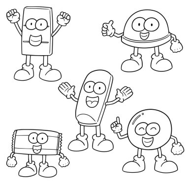 çikolata çizgi film dizi vektör