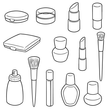 kozmetik vektör kümesi