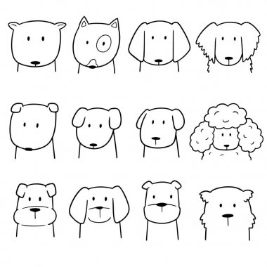 vektör köpek kümesi