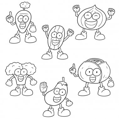 sebze çizgi film dizi vektör