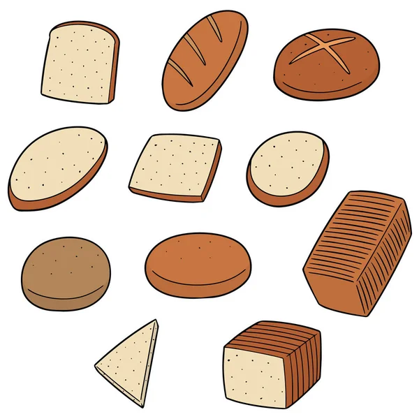 Vectorset van brood — Stockvector