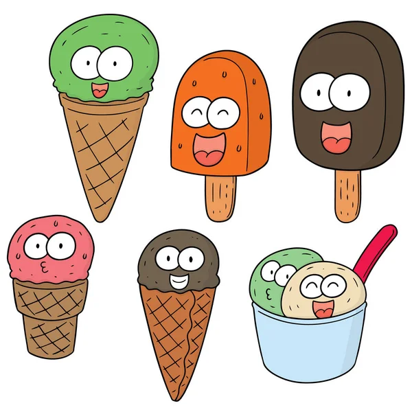 Vector conjunto de helado — Archivo Imágenes Vectoriales