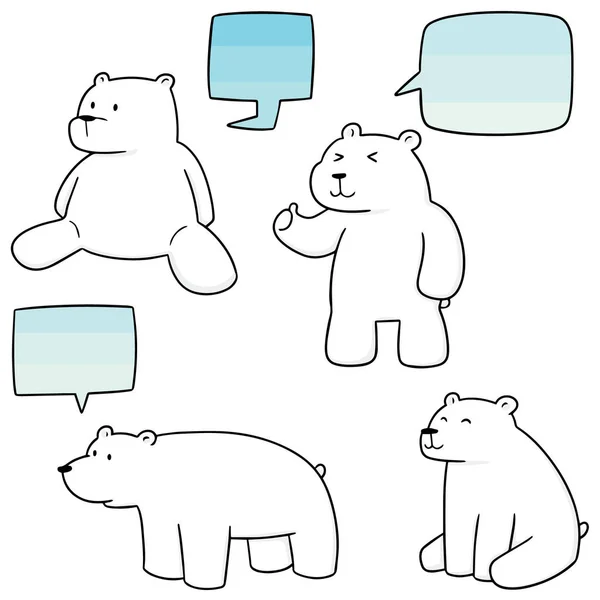 Conjunto vetorial de urso polar — Vetor de Stock