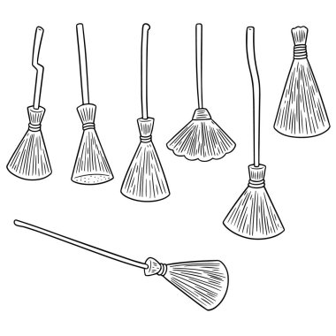 süpürge vektör kümesi