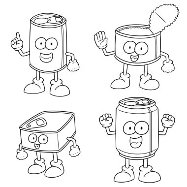 vektör kümesi çizgi film