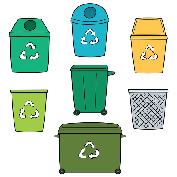 Zestaw wektorowy śmieci przeznaczonych do recyklingu — Wektor stockowy