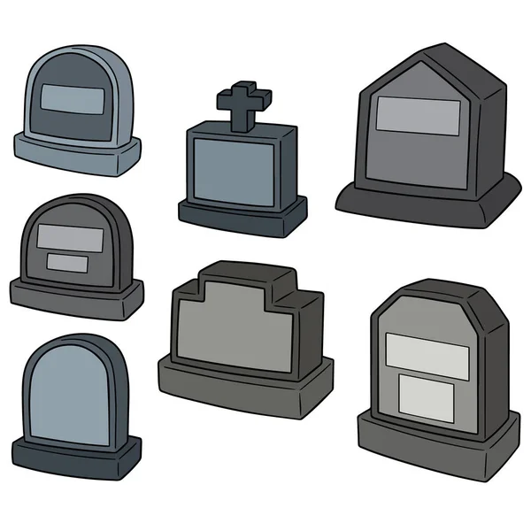 Vector uppsättning tombstone — Stock vektor