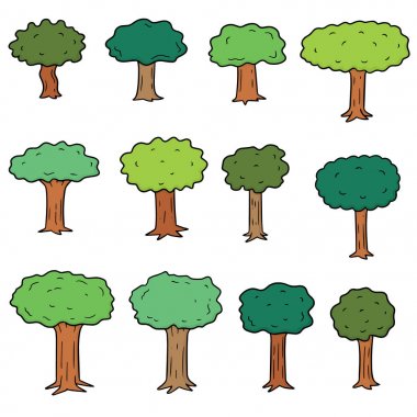 vektör ağaç kümesi
