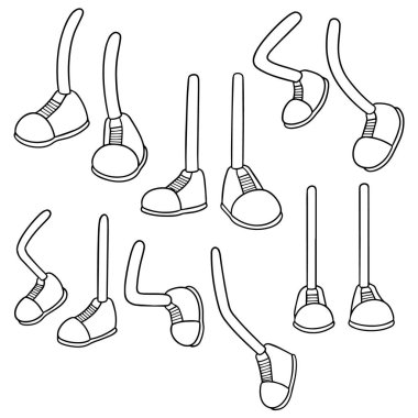 çizgi film bacak vektör kümesi