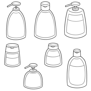 topikal kozmetik ve topikal tıp vektör kümesi