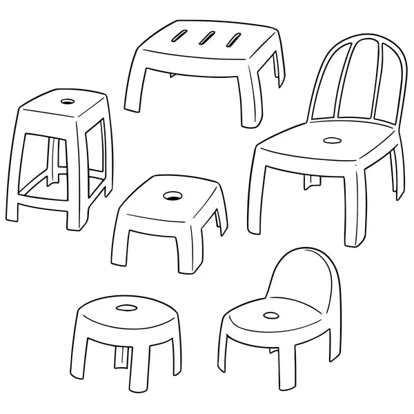 Vector set van stoelen — Stockvector