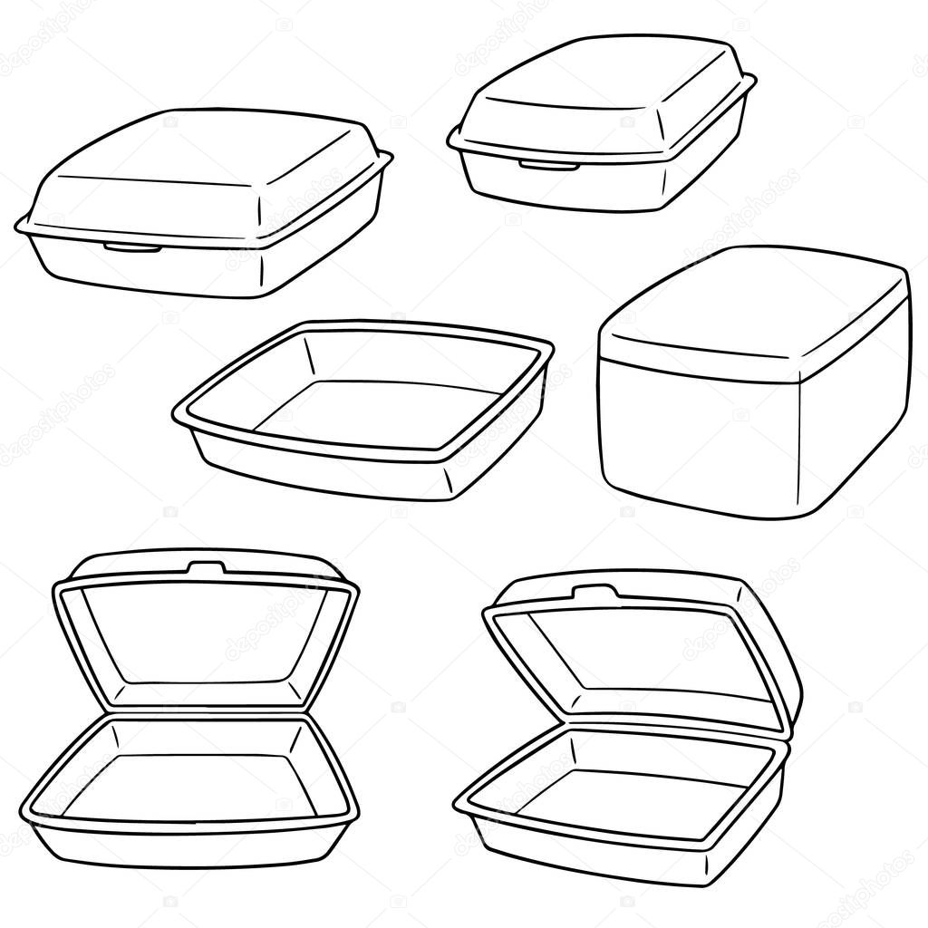 Set Foam Container 171121506 - WDRFree Vector illustration of Set Foam Container 171121506